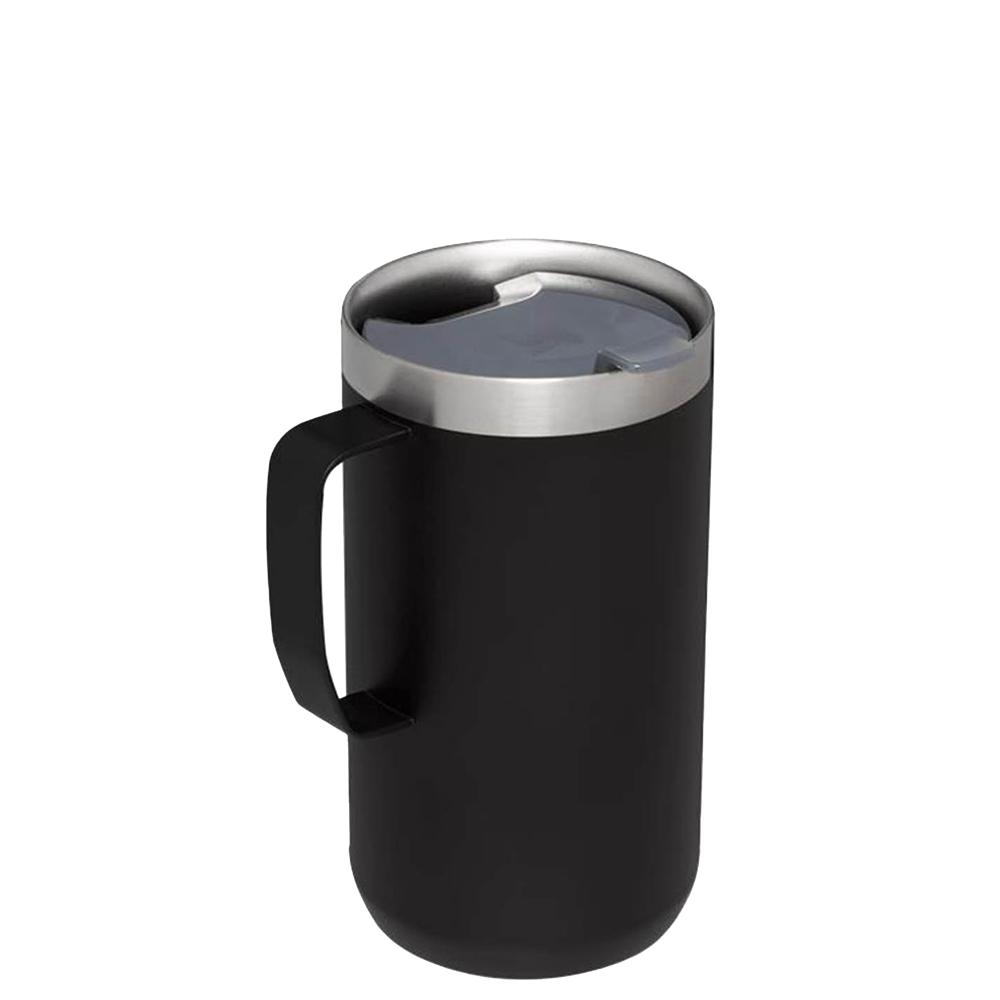 Matte Black Stanley The Stay-Hot Camp | 24 OZ Mugs | 32695DAKF