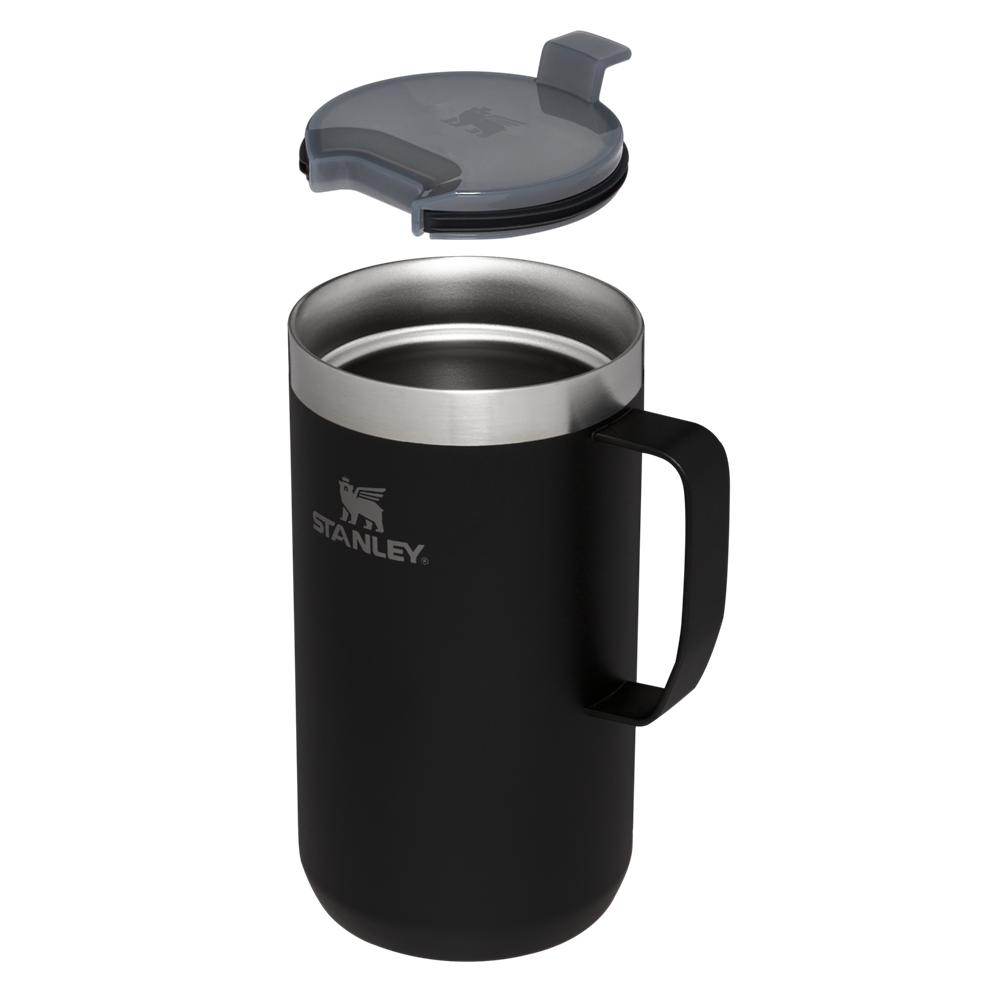 Matte Black Stanley The Stay-Hot Camp | 24 OZ Mugs | 32695DAKF