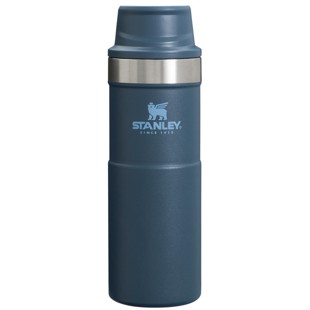 Navy Stanley Classic Trigger Action Travel Insulated Coffee Tumbler | 16 OZ Mugs | 83751PQTA