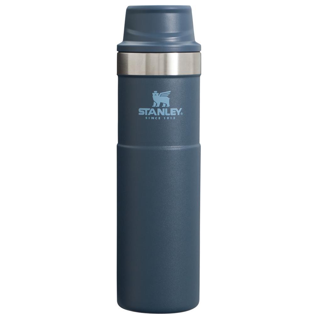 Navy Stanley Classic Trigger Action Travel Insulated Coffee Tumbler | 20 OZ Mugs | 38024AJYB