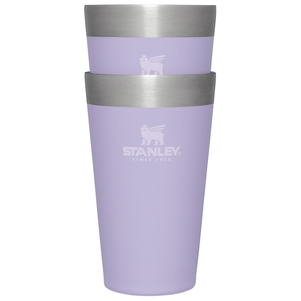 Purple Stanley Adventure Stacking Stainless Steel Beer Pint | 2 Pack | 16OZ Tumbler Water Bottles | 59107TGLA