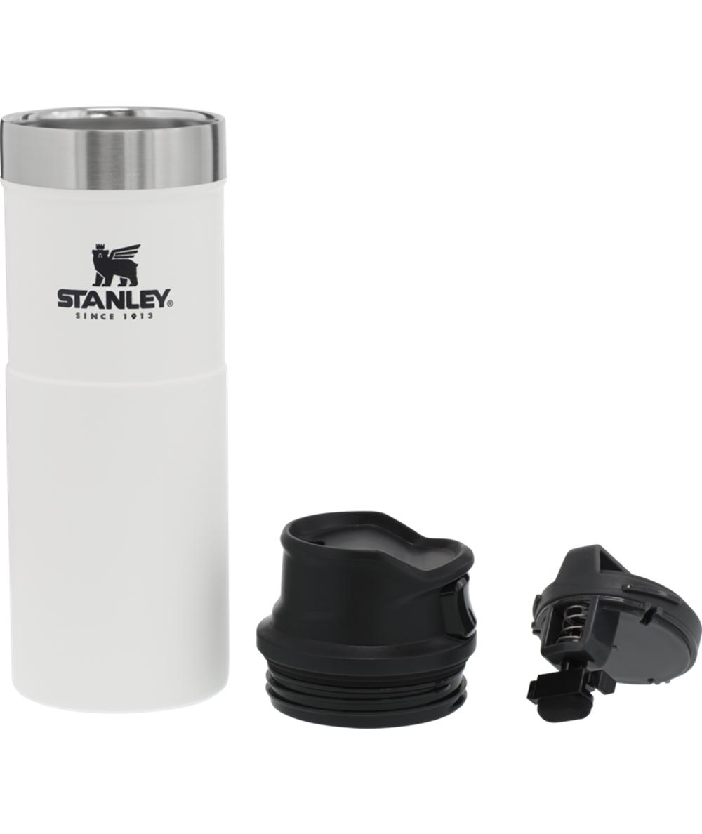 White Stanley Classic Trigger Action Travel Insulated Coffee Tumbler | 16 OZ Mugs | 41035OQMS