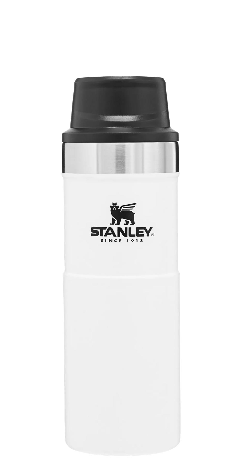 White Stanley Classic Trigger Action Travel Insulated Coffee Tumbler | 16 OZ Mugs | 41035OQMS